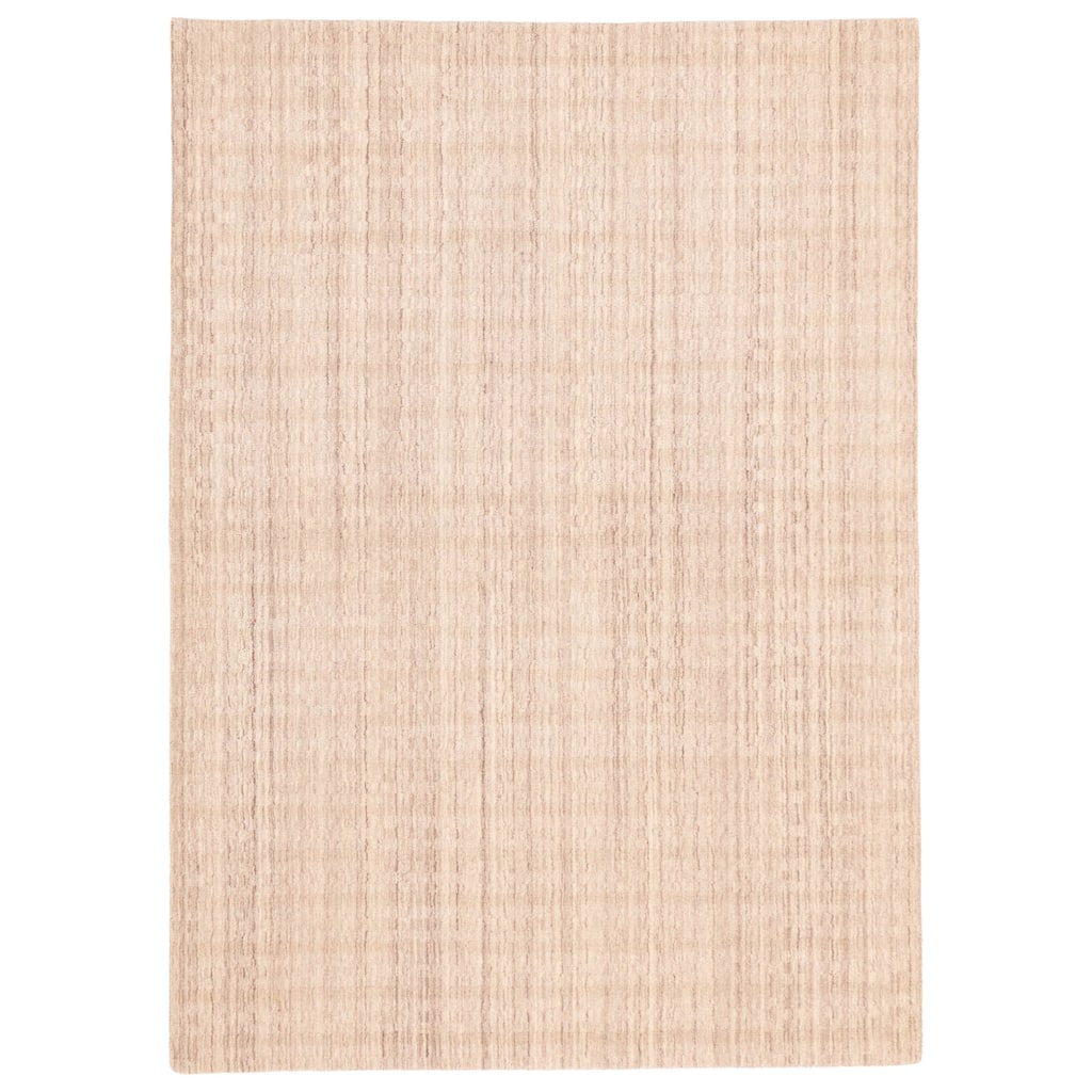 ECARPETGALLERY Hand Loomed Loreto Beige, Grey Wool Rug - 5'7 x 7'10