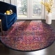 preview thumbnail 28 of 102, SAFAVIEH Evoke Jacki Vintage Boho Medallion Rug 3' Round - Blue/Fuchsia - Round