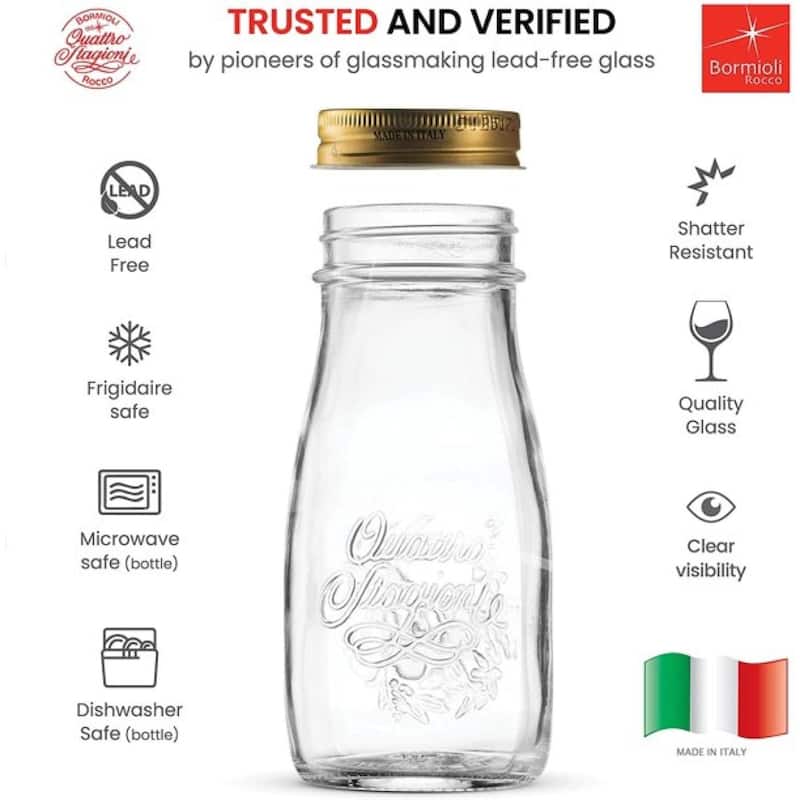 Bormioli Rocco Quattro Stagioni Bottle, 6.75 Oz. (Set of 4)