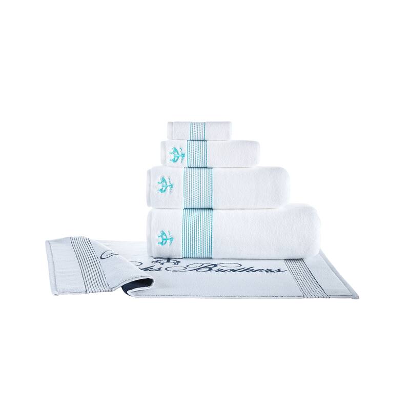 Brooks Brothers Rope Stripe Border Bath Sheet