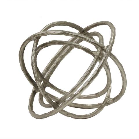 Metal 11" Armillary Orb Table Decor, Silver