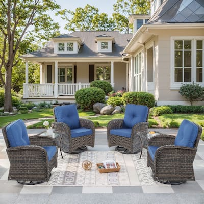 Pocassy Outdoor Wicker Patio Chairs Set