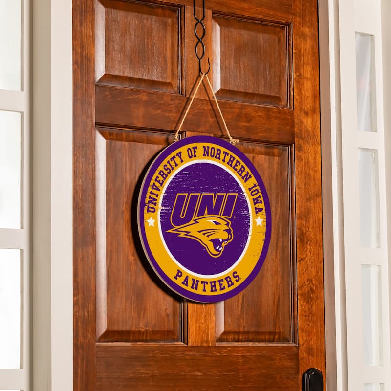 University of Northern Iowa Wooden Door Decor Wall Sign - Multi-Color