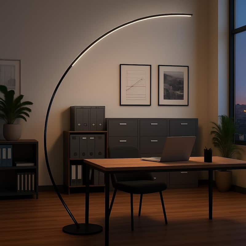 69" Curved LED Arched Floor Lamp - 67x13in