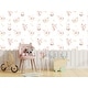 preview thumbnail 3 of 1, Nursery Happy Bunny Removable Wallpaper - 24'' inch x 10'ft