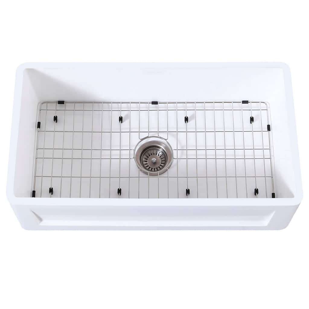 Kingston Brass Arcticstone 36" Farmhouse Single Basin Stone Composite
