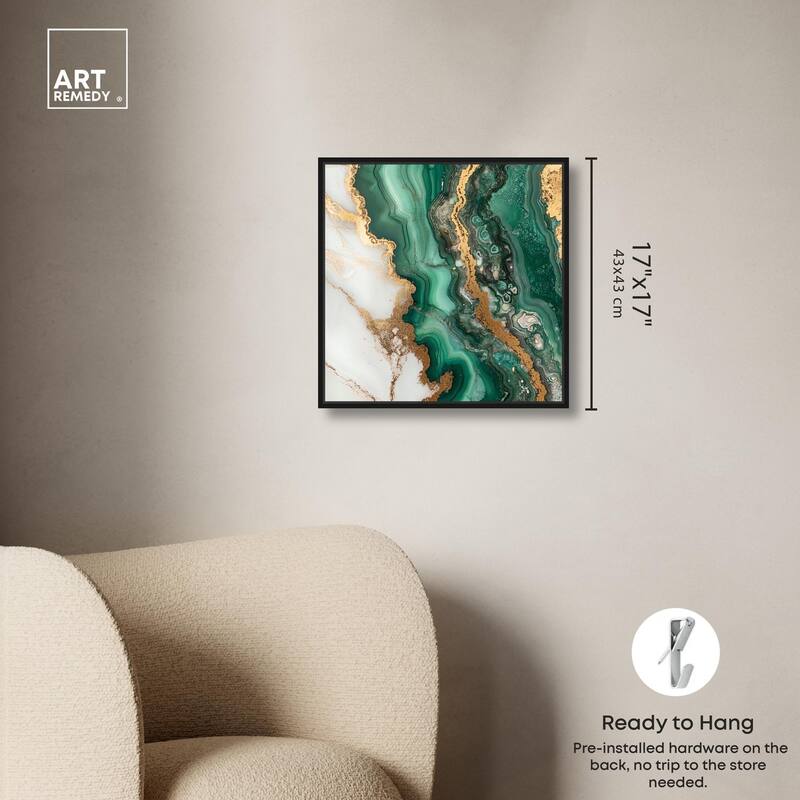 Malachite Majesty Canvas by Art Remedy