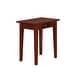 preview thumbnail 3 of 5, AFI Shaker Chair Side Table with Built-in Charger in Walnut