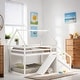 preview thumbnail 1 of 22, House-shaped Twin over Twin Loft or Bunk Bed with Slide, Storage Staircase