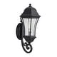 preview thumbnail 1 of 5, 27" Outdoor Wall Lantern with Dusk-to-Dawn Sensor Black