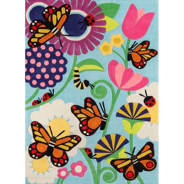 Shop Momeni Lil Mo Whimsy Butterfly Hand Tufted Polyester Contemporary Area Rug Overstock 12044587
