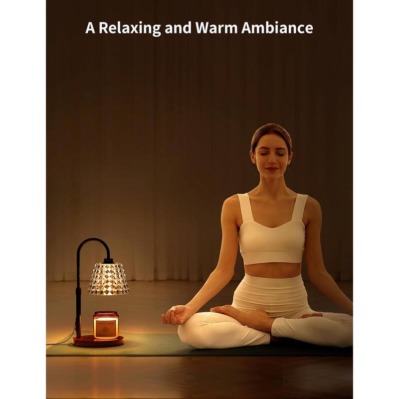 EROMMY Candle Warmer Lamp with Timer, Adjustable Wax Melter with 2 Bulbs & Dimmer.