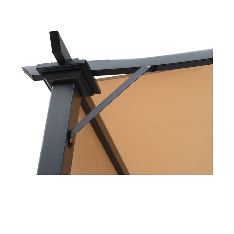 Outsunny 16.5' Steel Frame Polyester Fabric Gazebo with Retractable Canopy Shade Awning