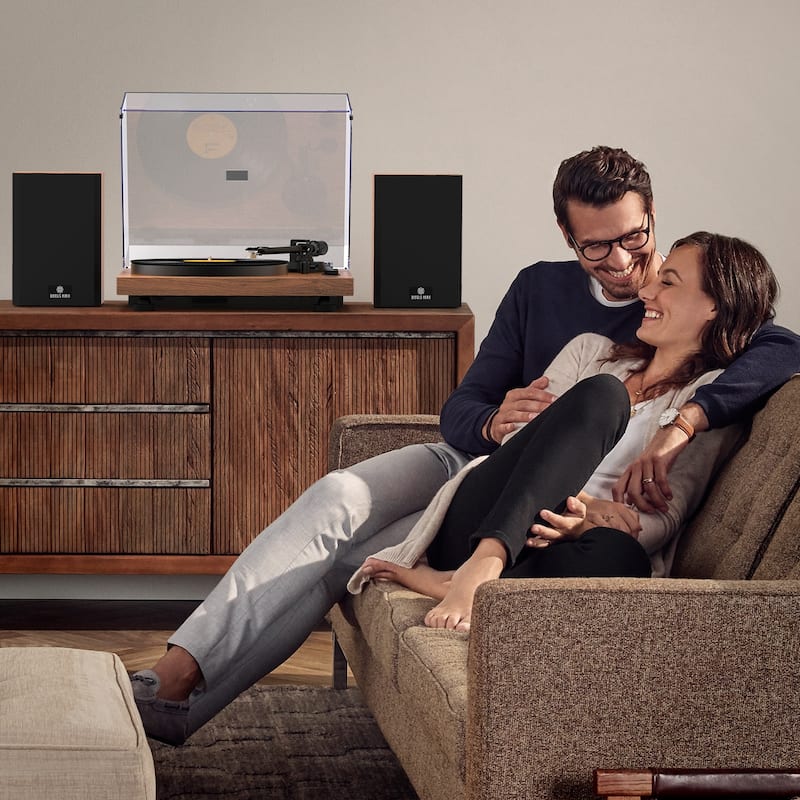 Hi-Fi System Bluetooth Turntable with Stereo Bookshelf Speakers