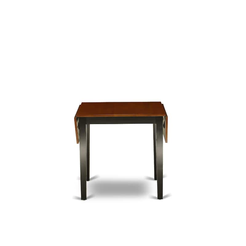 East West Furniture Modern Dining Table - a Rectangle Kitchen Table Top with Dropleaf & Stylish Legs (Finish Color Options)