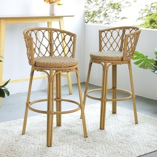 Outdoor Wicker Wicker And Iron Bar Stools Christopher Knight Bar