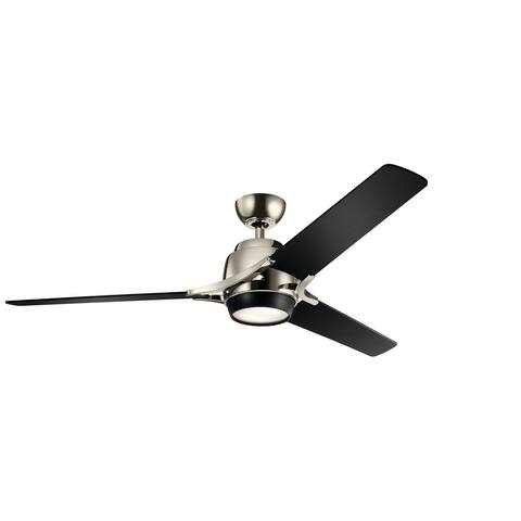 Kichler Lighting Zeus Collection 60-inch Polished Nickel LED Ceiling Fan