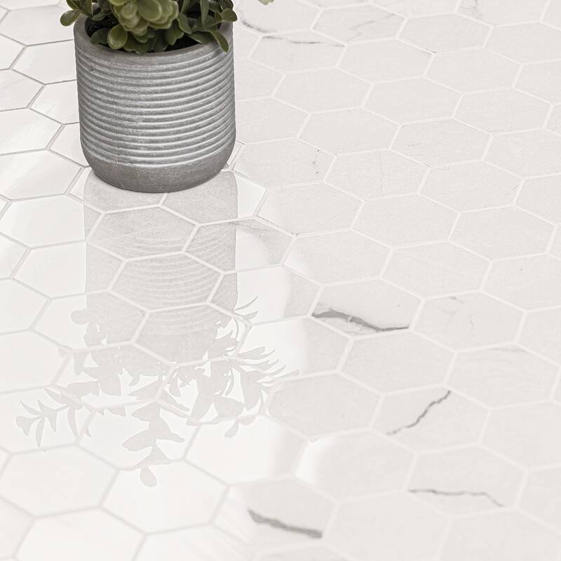 Ackland AKN-P-BE2X2HXP-CA Beldale - 12" x 12" Porcelain Geometric