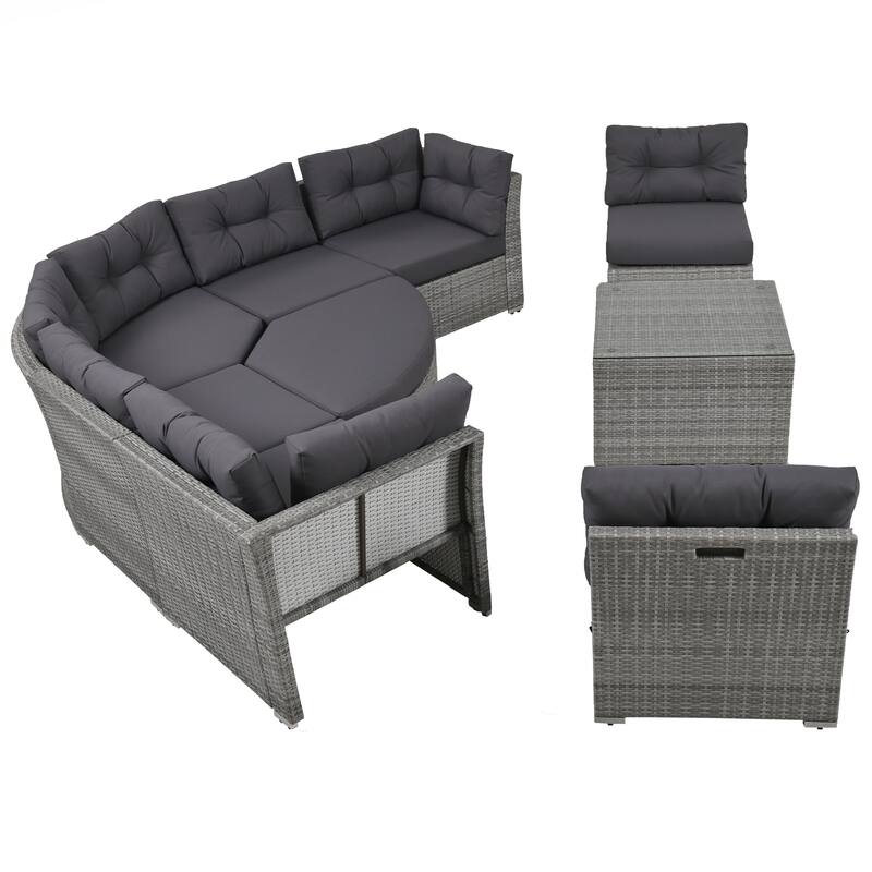 Patio Seating Group With Cushions and Center Table for Patio