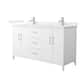 Option White, Nickel Trim, White Cultured Marble Top