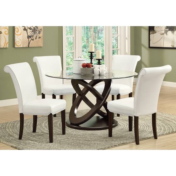 Shop Monarch 1749 Espresso With Tempered Glass 48nch Dining Table