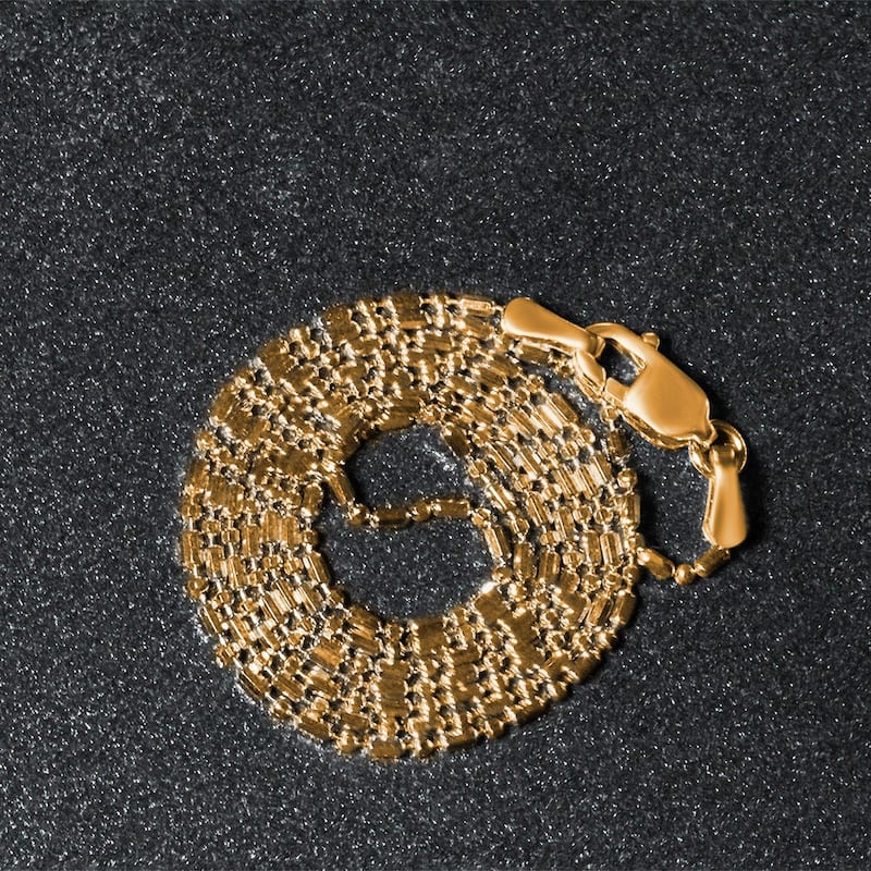 MayaMila 14k Yellow Gold Diamond-Cut Bead Chain 1.0mm