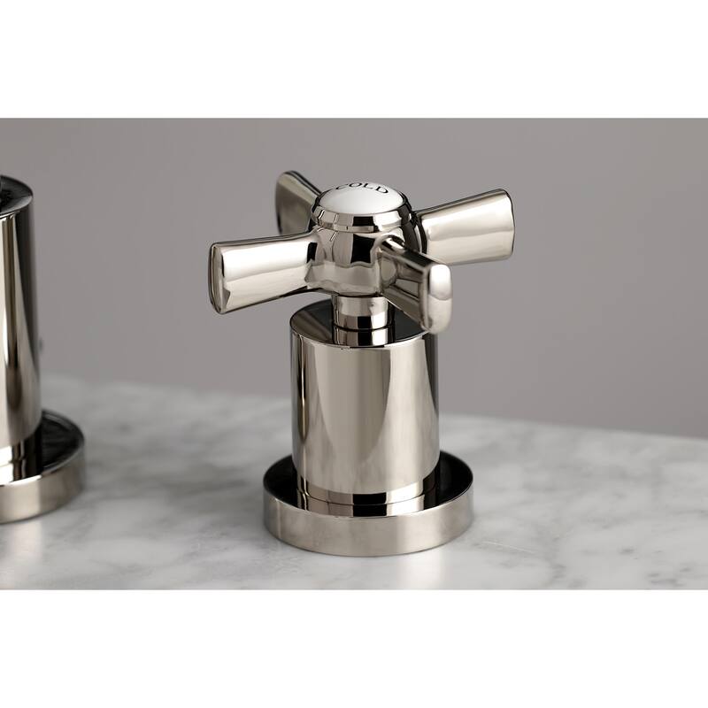 Kingston Brass Millennium 8 in. Widespread Bathroom Faucet in Polished Nickel