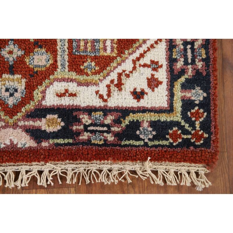 Geometric Kazak Accent Rug Hand-Knotted Wool Carpet - 2'0" x 3'0"