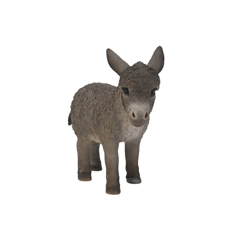13" Standing Donkey Looking Right Outdoor Garden Statue