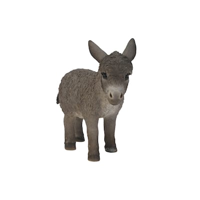 13" Standing Donkey Looking Right Outdoor Garden Statue