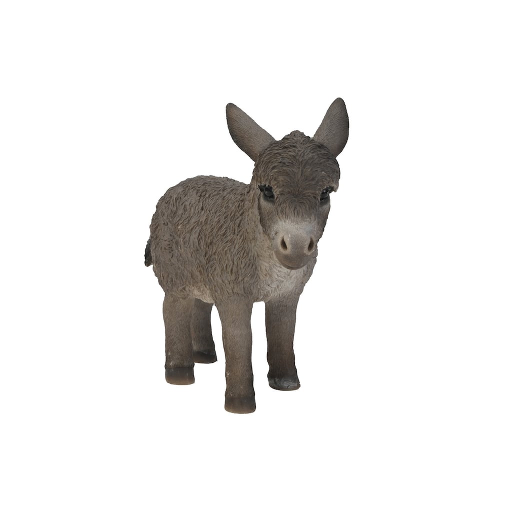 13" Standing Donkey Looking Right Outdoor Garden Statue
