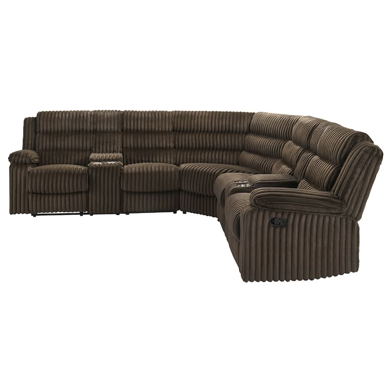 Atkinson Upholstered Reclining Sectional Sofa - 117" x 117" x 40.5"