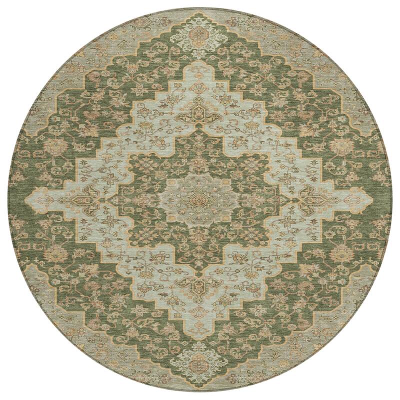 Machine Washable Indoor/ Outdoor Traditional Karachy Chantille Rug