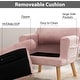 preview thumbnail 8 of 29, Soft Fabric Casual Living Room Armchair With Adjustable Backrest And Legs Stool