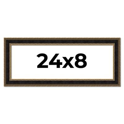 24x8 Frame Gold Antique Vintage Sold Wood Picture Frame | 1.75 Inch