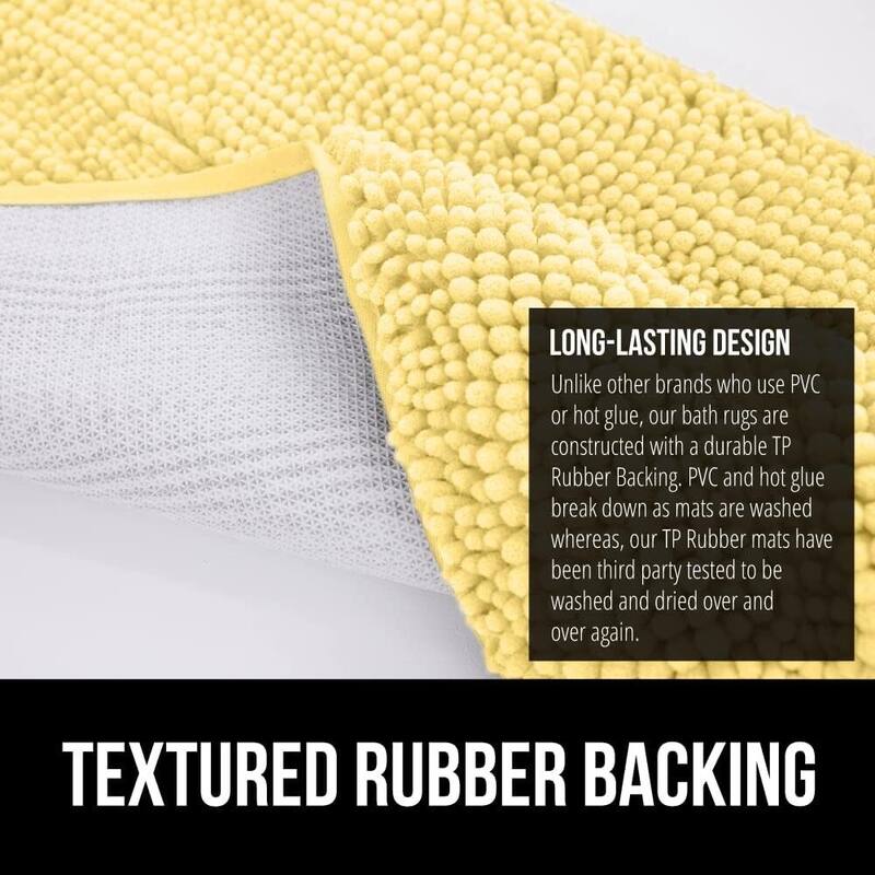 Thick Soft Absorbent Chenille, Rubber Backing