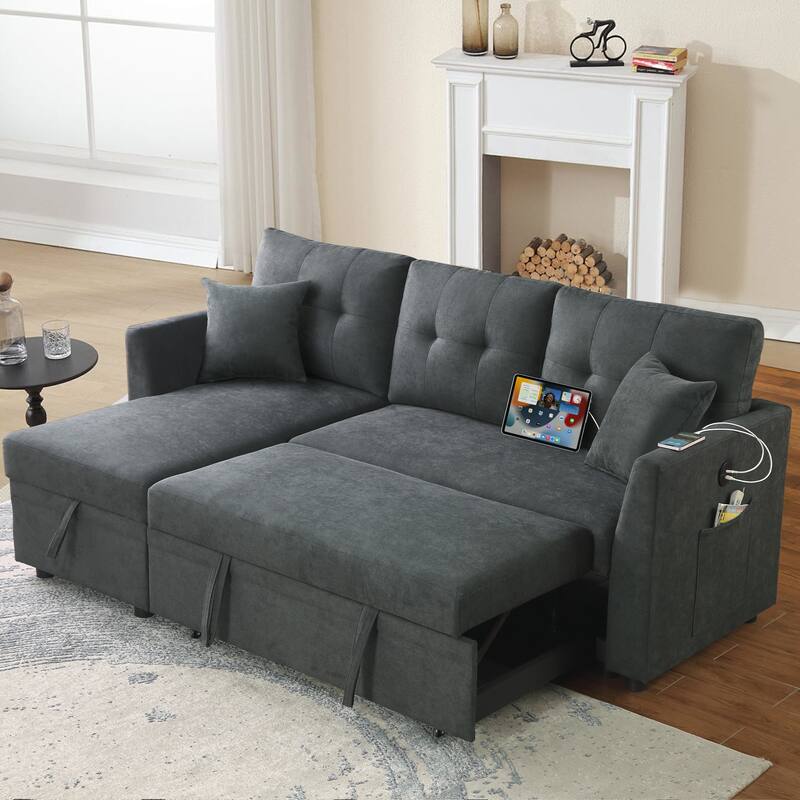 Sectional Sofa Bed L-Shaped Sofa Couch Bed