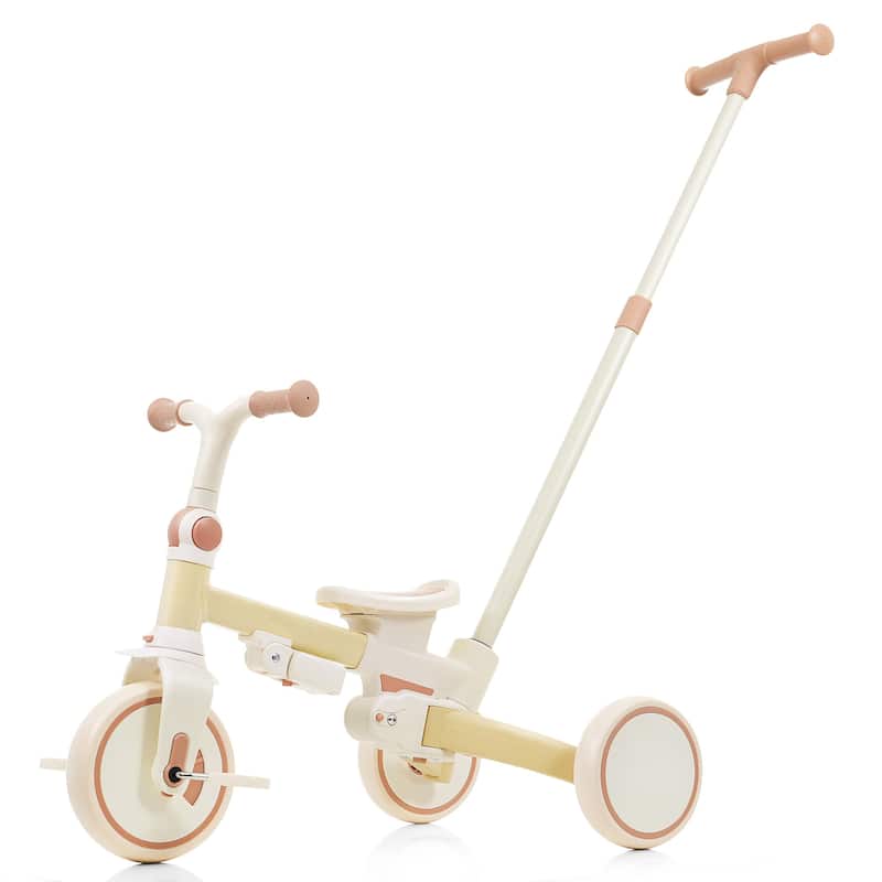 7 In 1 Baby Tricycle, Foldable Toddler Tricycle With Removable And Adjustable Parent Handle,For 12-72 Months