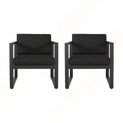 Outdoor Patio Aluminum Club Chair Set of 2