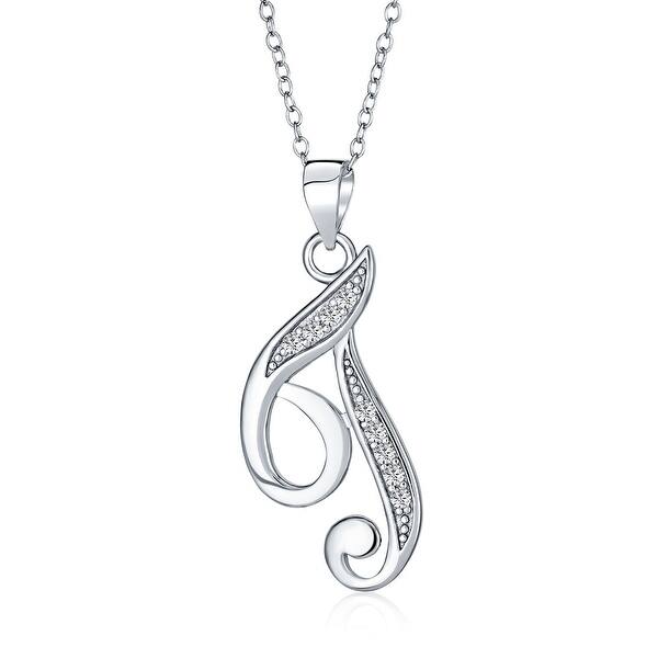 Beautiful Sterling silver 925 sterling Sterling Silver CZ Initial T Pendant Beautiful Sterling silver 925 sterling Sterling Silver CZ Initial T Pendant