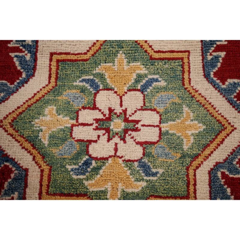Red Kazak Area Rug Bedroom Hand-Knotted Wool Carpet - 6'7" x 9'9"
