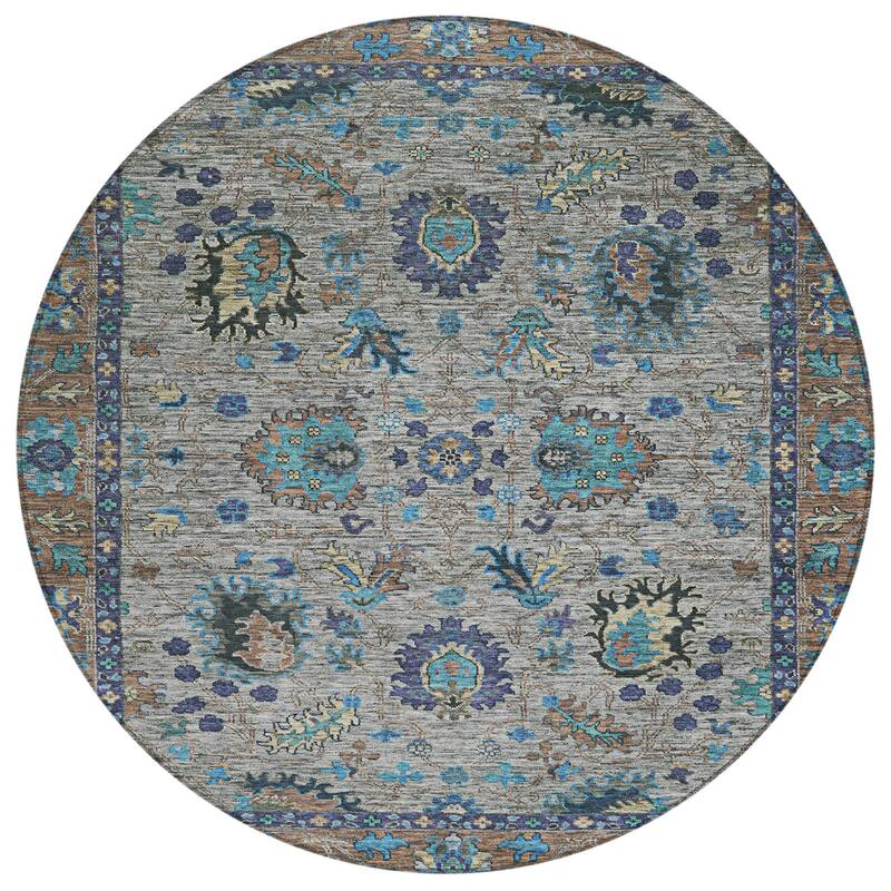 HomeRoots Floral Traditional Rectangle Outdoor Rug