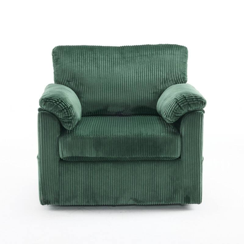 33" Corduroy Swivel Single Sofa Chair