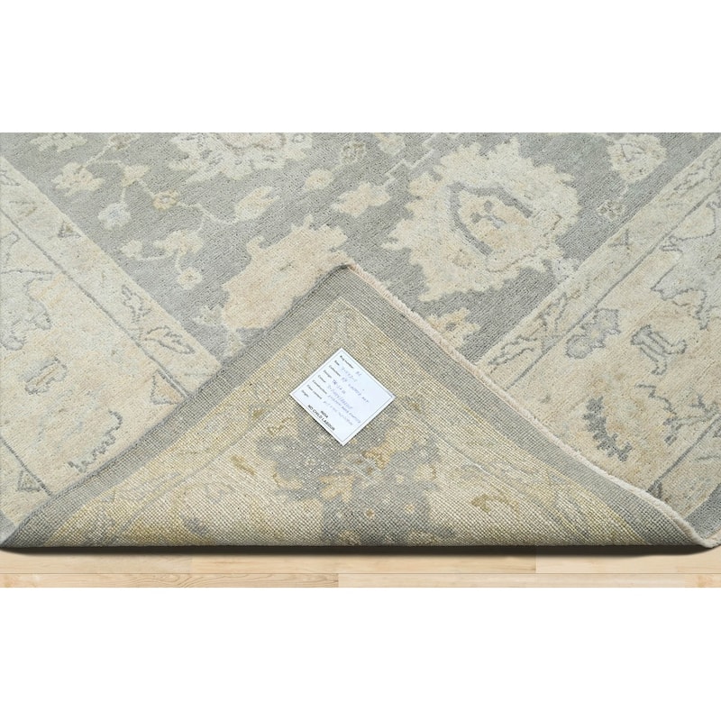 LoomBloom Multi Size Hand Knotted Turkish Oushak Gray Wool Area Rug