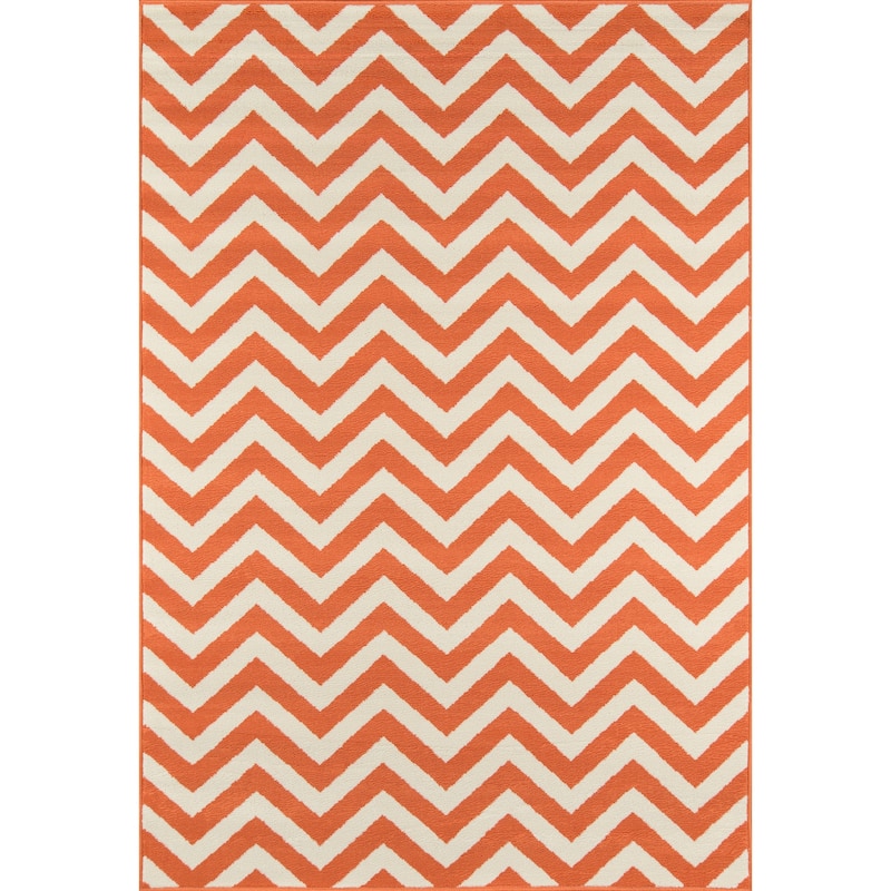 Momeni Baja Chevron Indoor Outdoor Rug - 2'3" x 4'6" - Orange