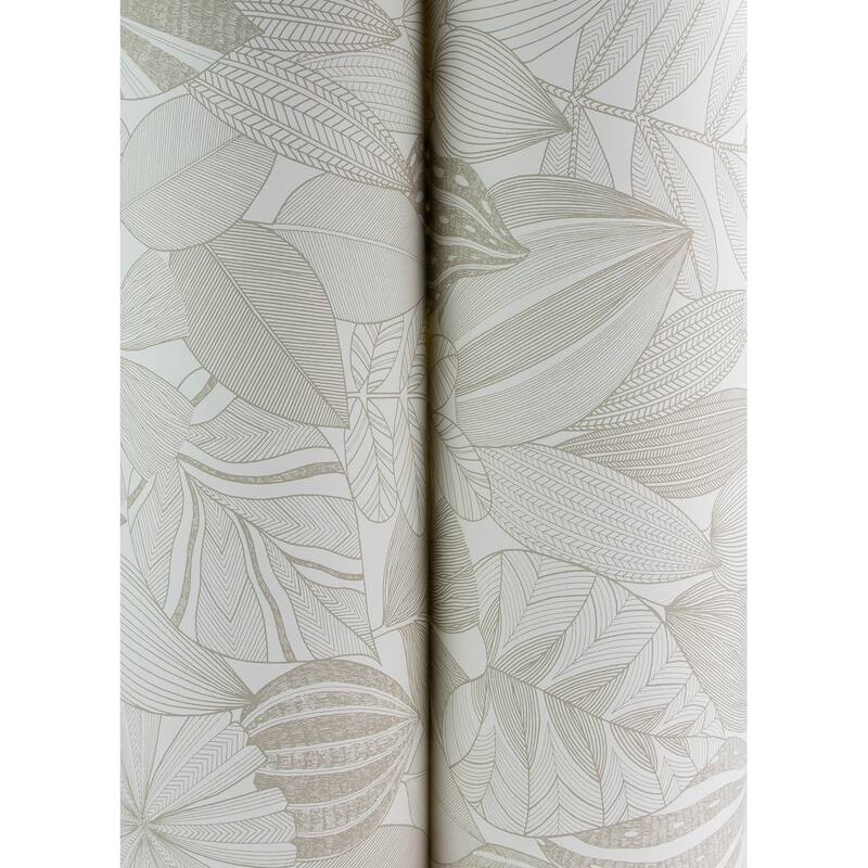 A-Street Prints Mathias Taupe Botanical Wallpaper