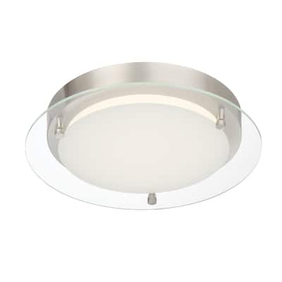 Designers Fountain Single Light 12" Wide Integrated LED Flush Mount
