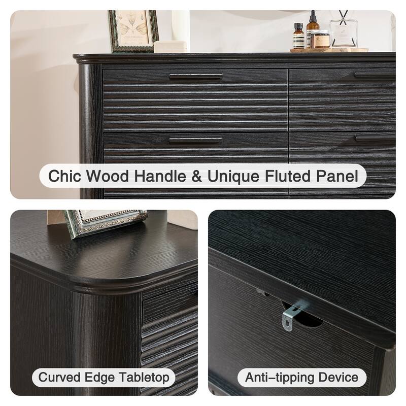 Modern 8 Drawer Dresser for Bedroom, Chest of Drawers