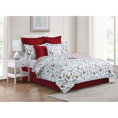 Jovie Pinecone Cotton Quilt Set - Reversible and Machine Washable