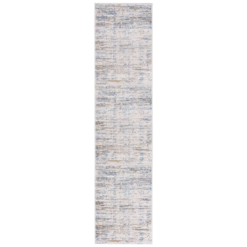 SAFAVIEH Palma Argie Modern Abstract Rug - 2'2" x 9' Runner - Grey/Blue
